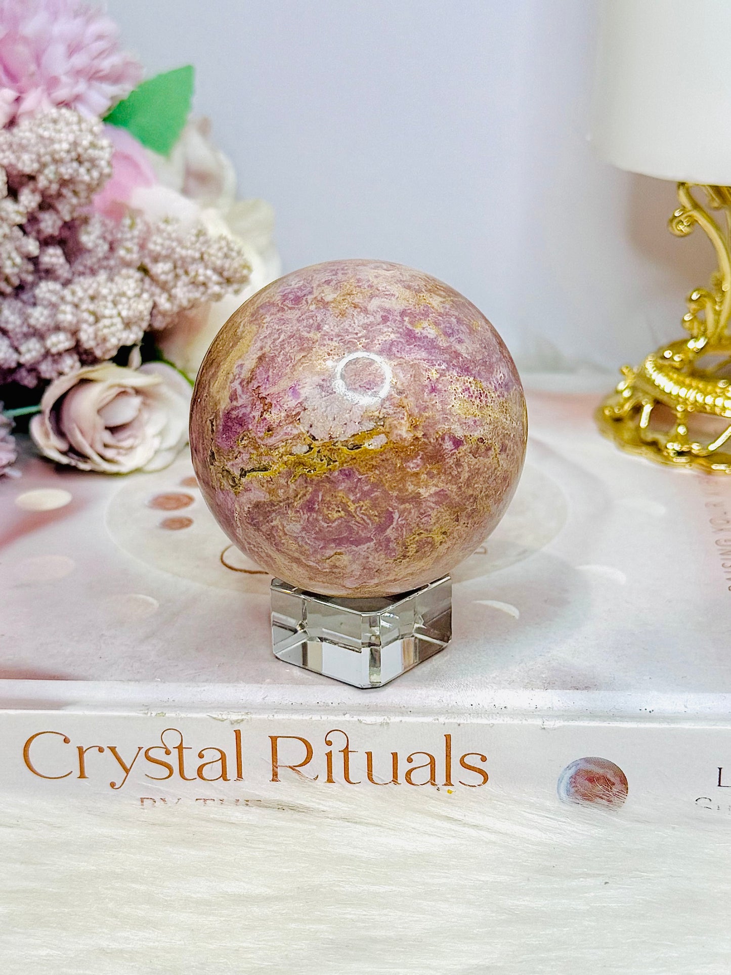 Rare Phosphosiderite Sphere On Stand 246g