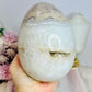 Huge Druzy Agate Carved Egg On Stand 1.75KG