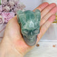 Fluorite Skull with Ram Horns 7.5cm 415g