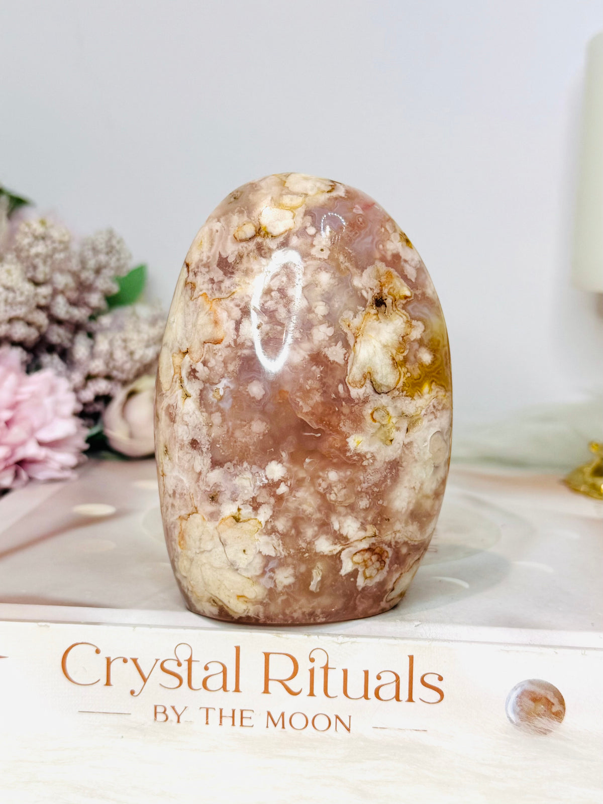 Large Flower Agate Freeform 9.5cm 321g