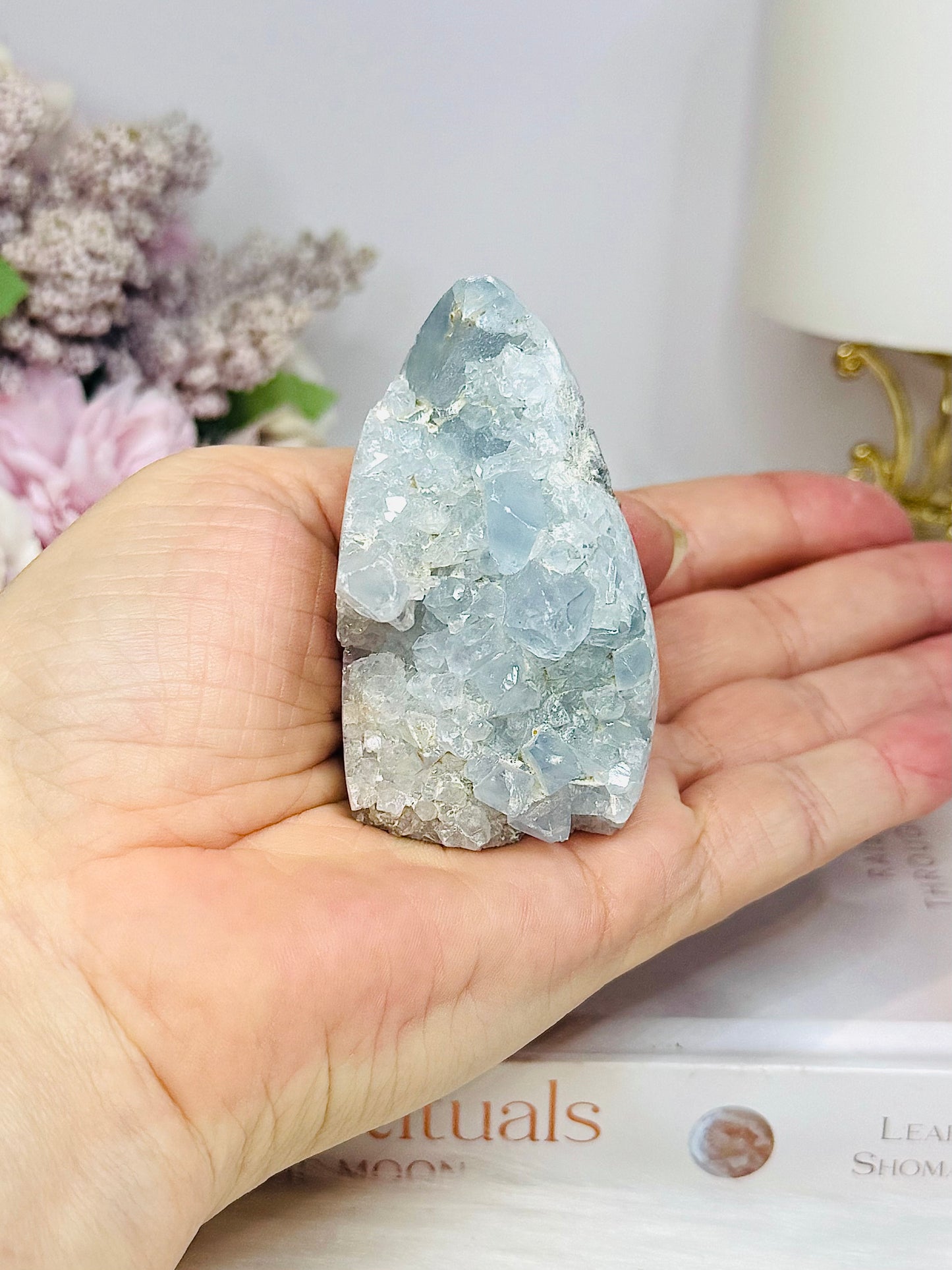 Blue Celestite Cluster Freeform 6.5cm
