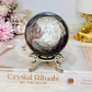 Large Purple Mica Flashy Sphere On Stand 393g