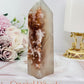 Flower Agate Tower 12cm Square Cut