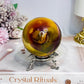 Large Mookaite Jasper Sphere on Stand 371g