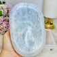 Large Blue Calcite Carved Bowl 15cm 1.13KG