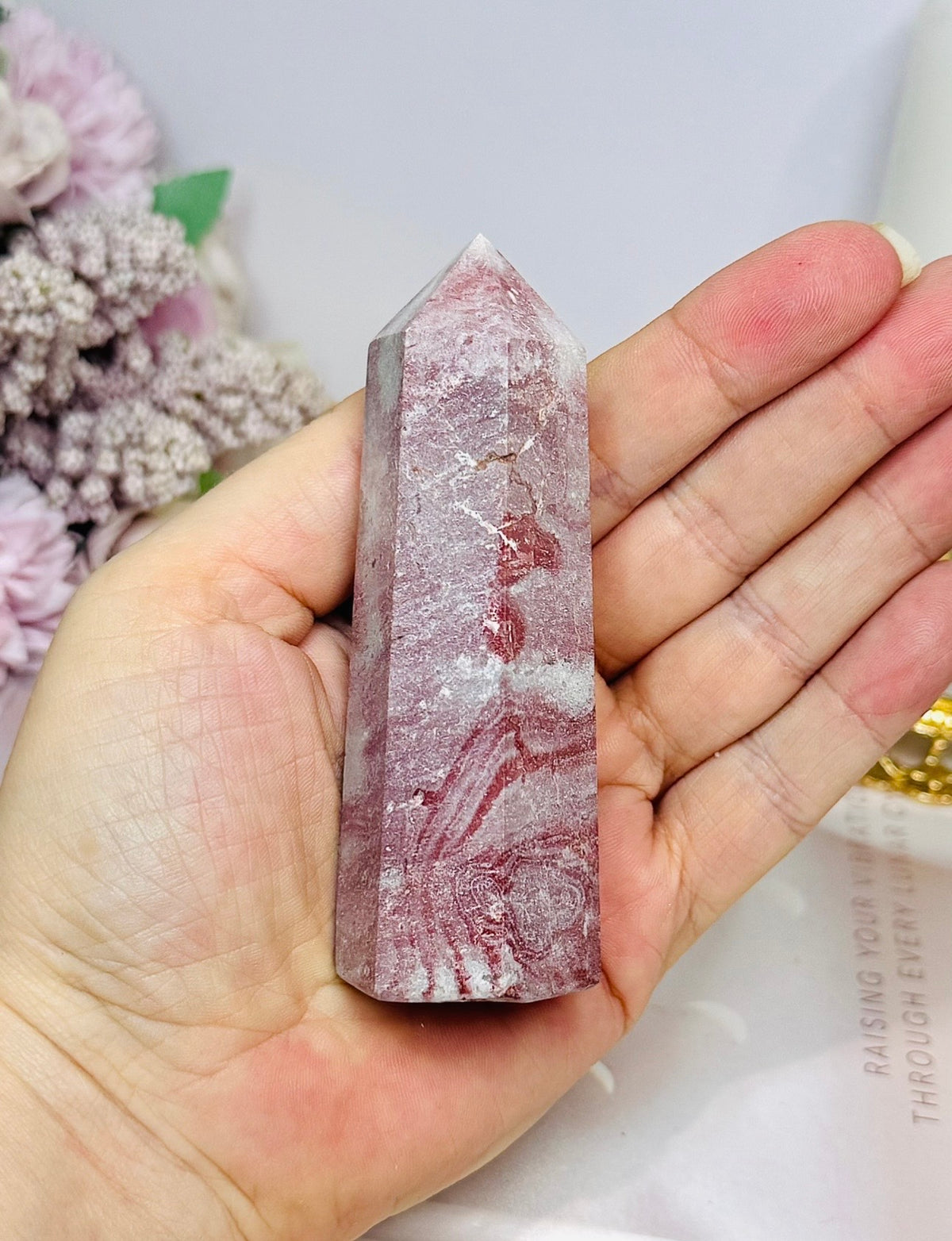 Pink Jasper Tower 9cm