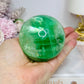 Large Green Fluorite Sphere Full of Rainbows 557g