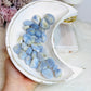 Large Timber Moon Bowl 20cm Filled with Blue Lace Agate Tumbles