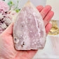 Divine Pink Amethyst Druzy Freeform | Flame Carving From Brazil 11.5cm