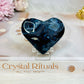 Black Agate Heart On Stand