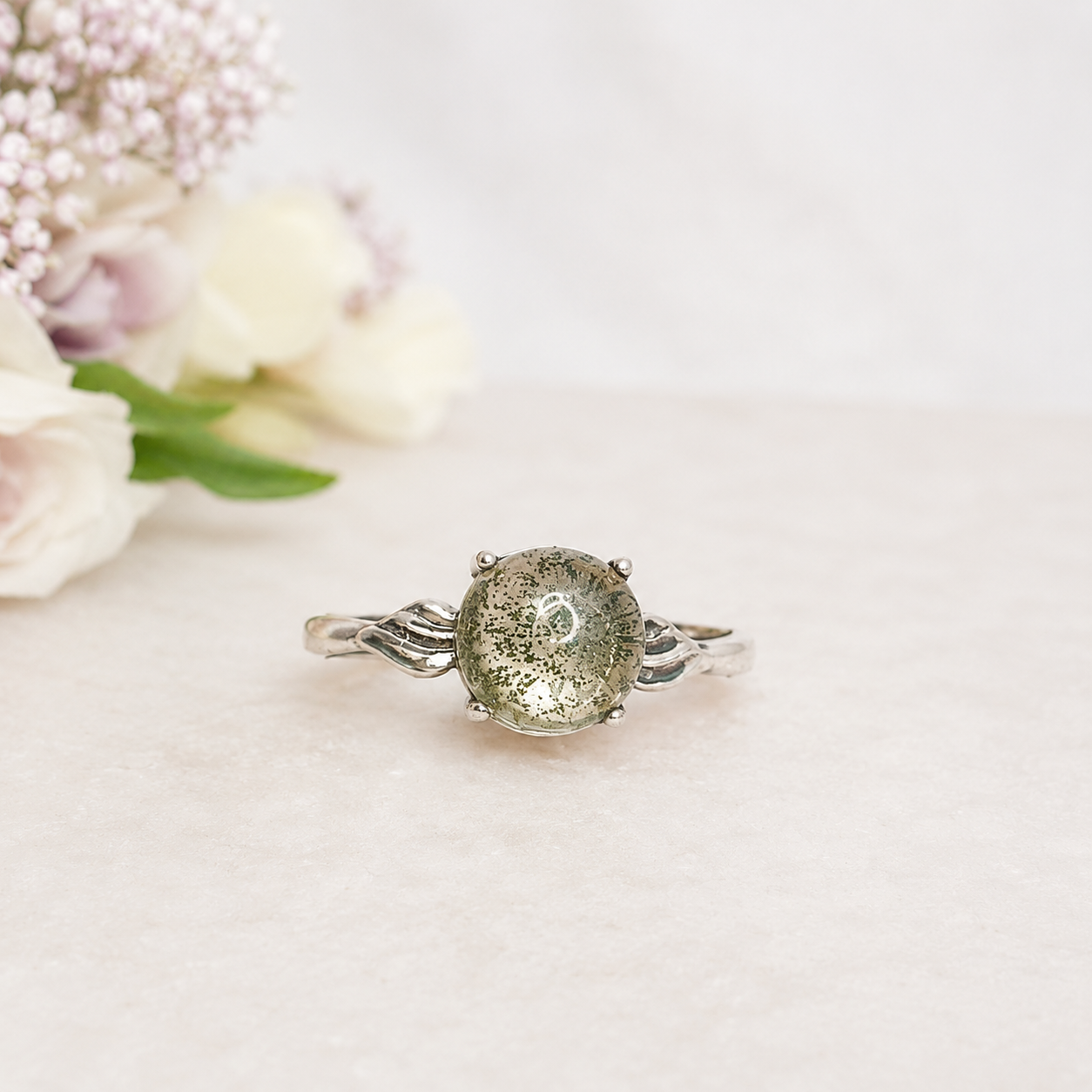Garden Quartz Adjustable Ring in Gift Bag