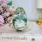 Moss Agate Druzy Egg On Stand 160g