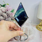 Fluorite Diamond on Stand 15cm