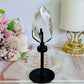 Classy & Fabulous High Grade Clear Quartz Faceted Diamond on Stand 14cm Tall