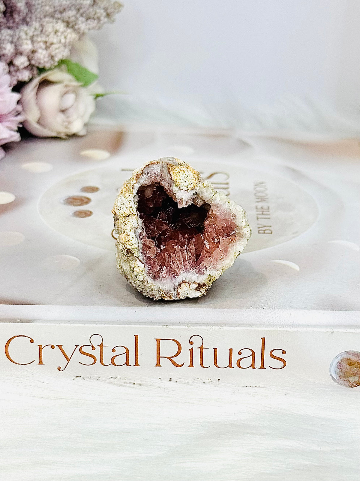 Pink Amethyst Druzy Geode 49g