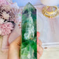 High Grade Incredible Stunning Rainbow Fluorite Tower Full of Clarity & Rainbows 15cm