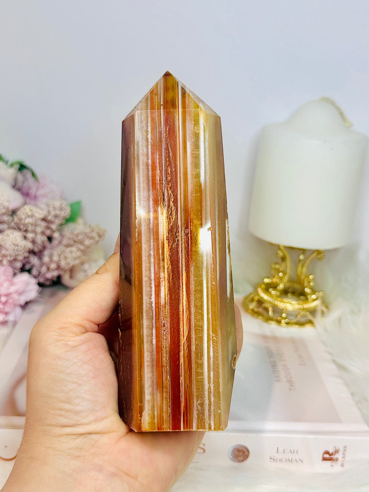 Large Carnelian Chunky Tower 15.5cm 528g