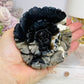 Large Volcano Agate (UV Reactive) Carved Flower 386g