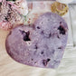 INCREDIBLE HUGE High Grade Druzy Pink Amethyst Carved Heart 21cm 1.74KG