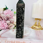 Sparkling Gorgeous Black Mica Tower 15cm Tall 348grams