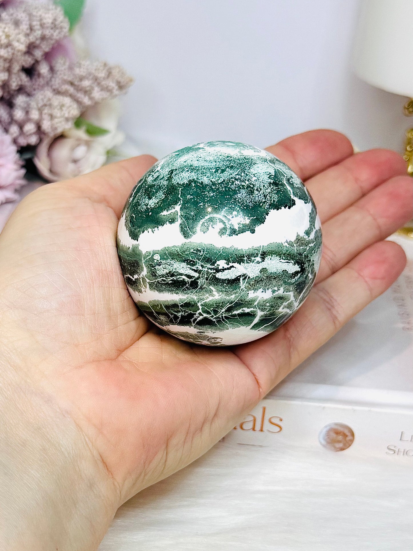 Unicorn Jasper Sphere on Stand 252g