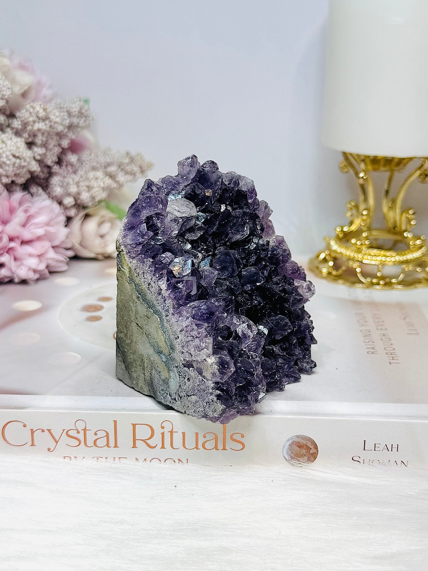 Amethyst Base Cut Cluster 370g 7.5cm