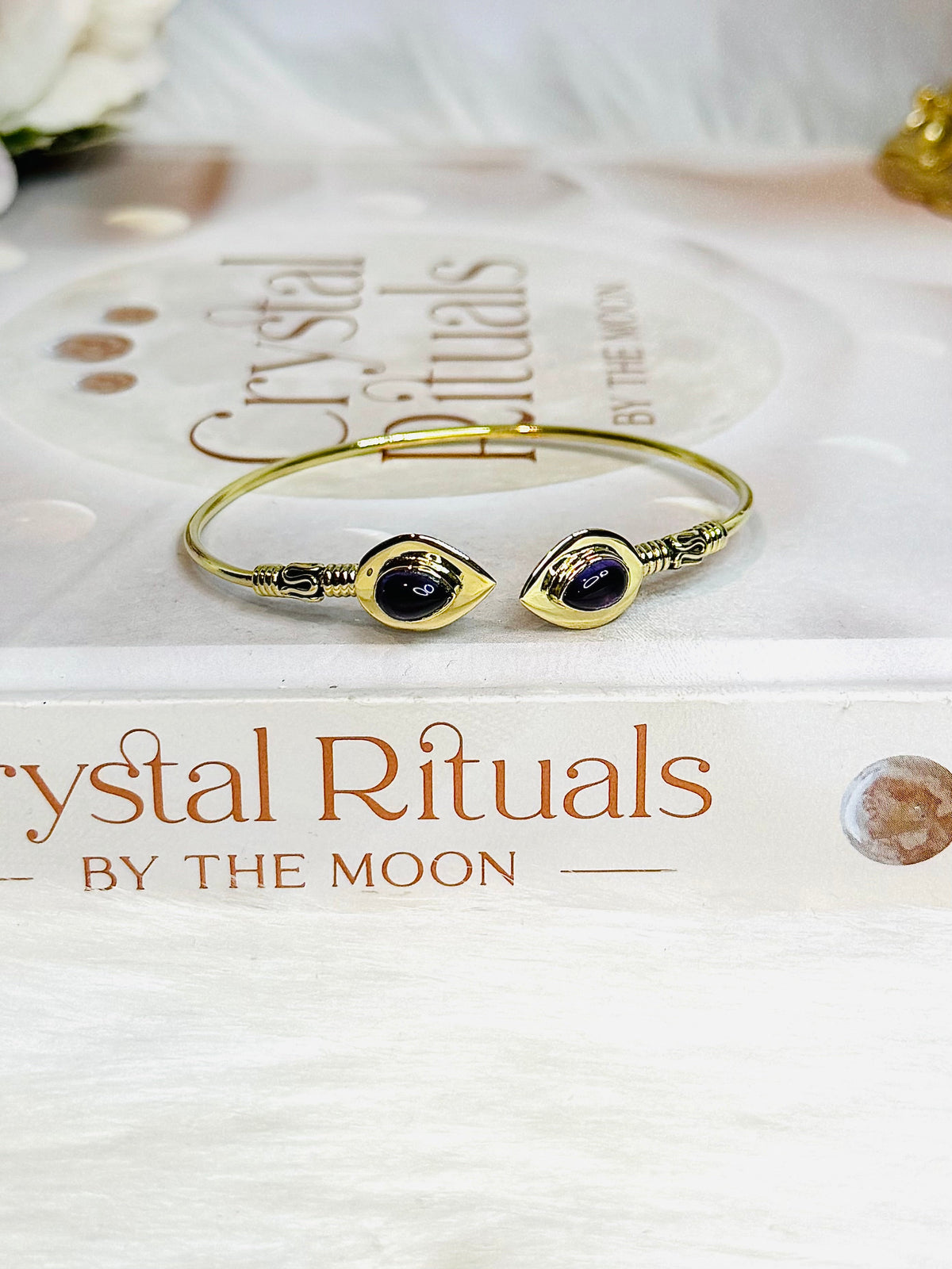 Brass Amethyst Bracelet