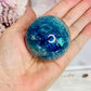 Stunning Natural High Grade Chrysocolla Carved Sphere on Stand 238grams