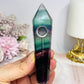 Rainbow Fluorite Carved Pipe 11.5cm