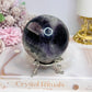 Druzy Chevron Amethyst Large Sphere 538g On Stand