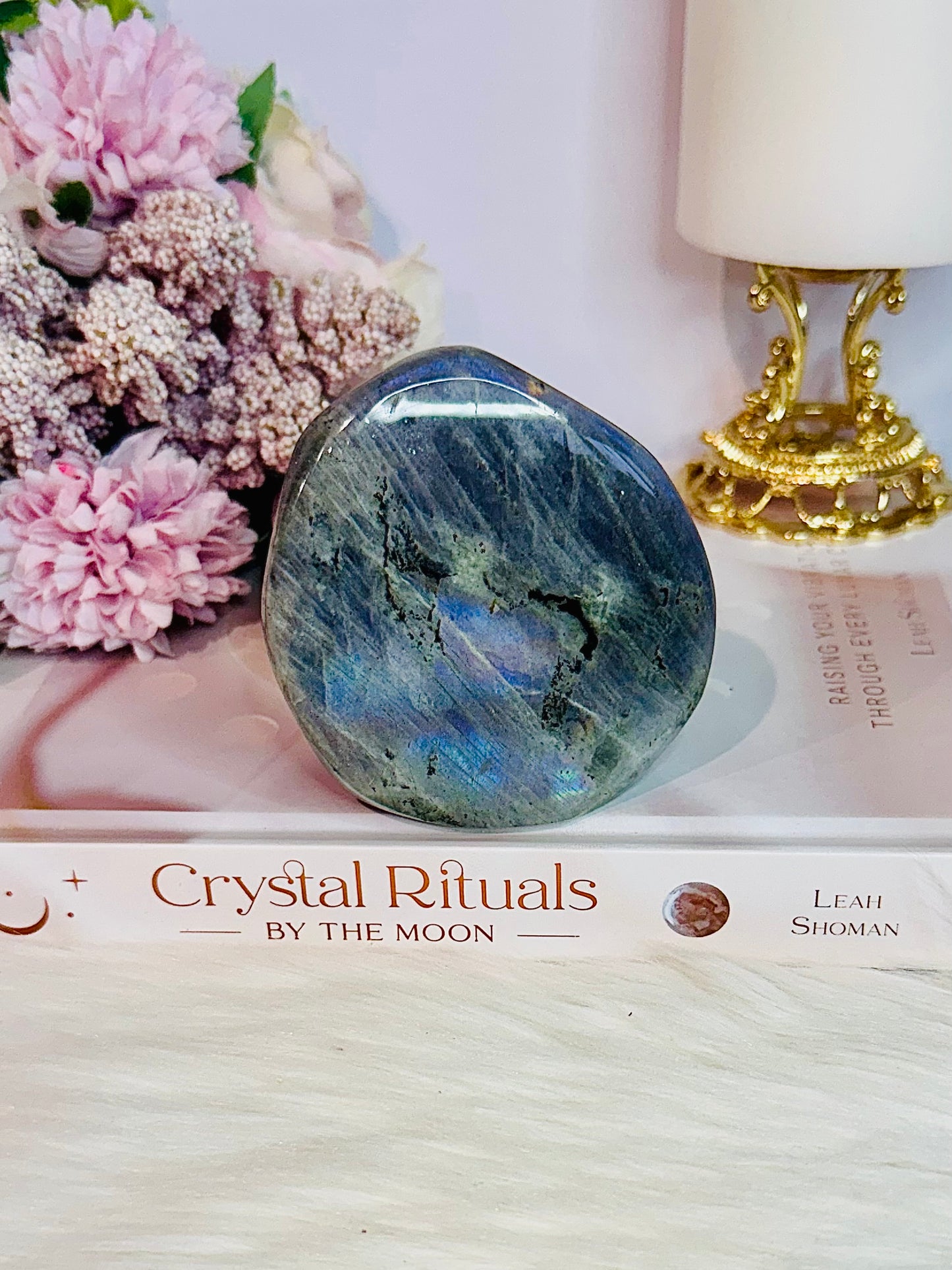 Natural Labradorite Polished Freeform 8cm with Beautiful Flash