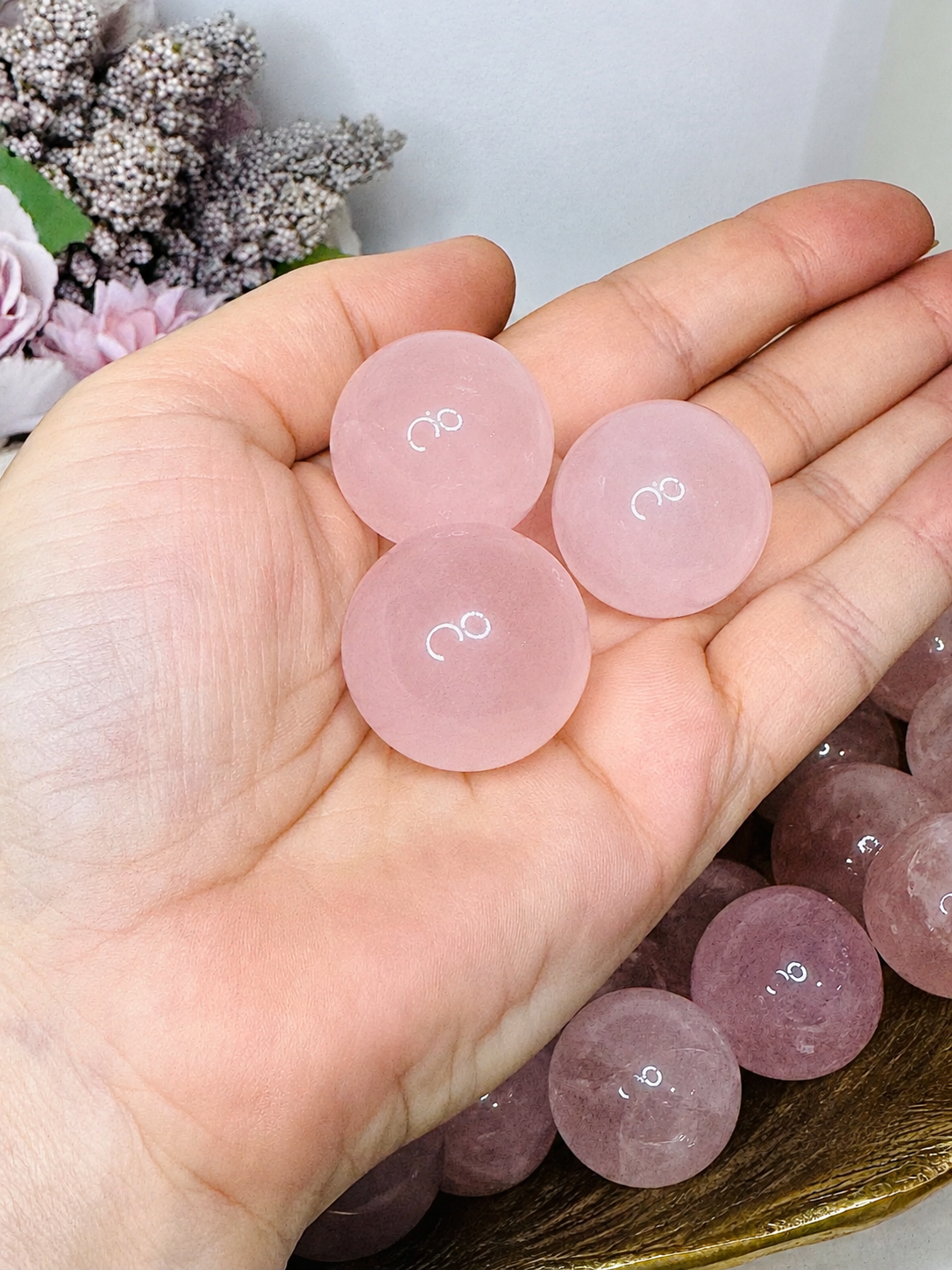 Small Rose Quartz Spheres $12 each