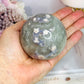 Elegant Green Flower| Blossom Agate Sphere On Stand 289grams