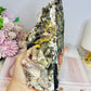 Large Natural Black Tourmaline Specimen with Mica Inclusions On Stand 18cm 782g