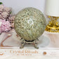 Large Graphic Feldspa Flashy Sphere On Stand 840g
