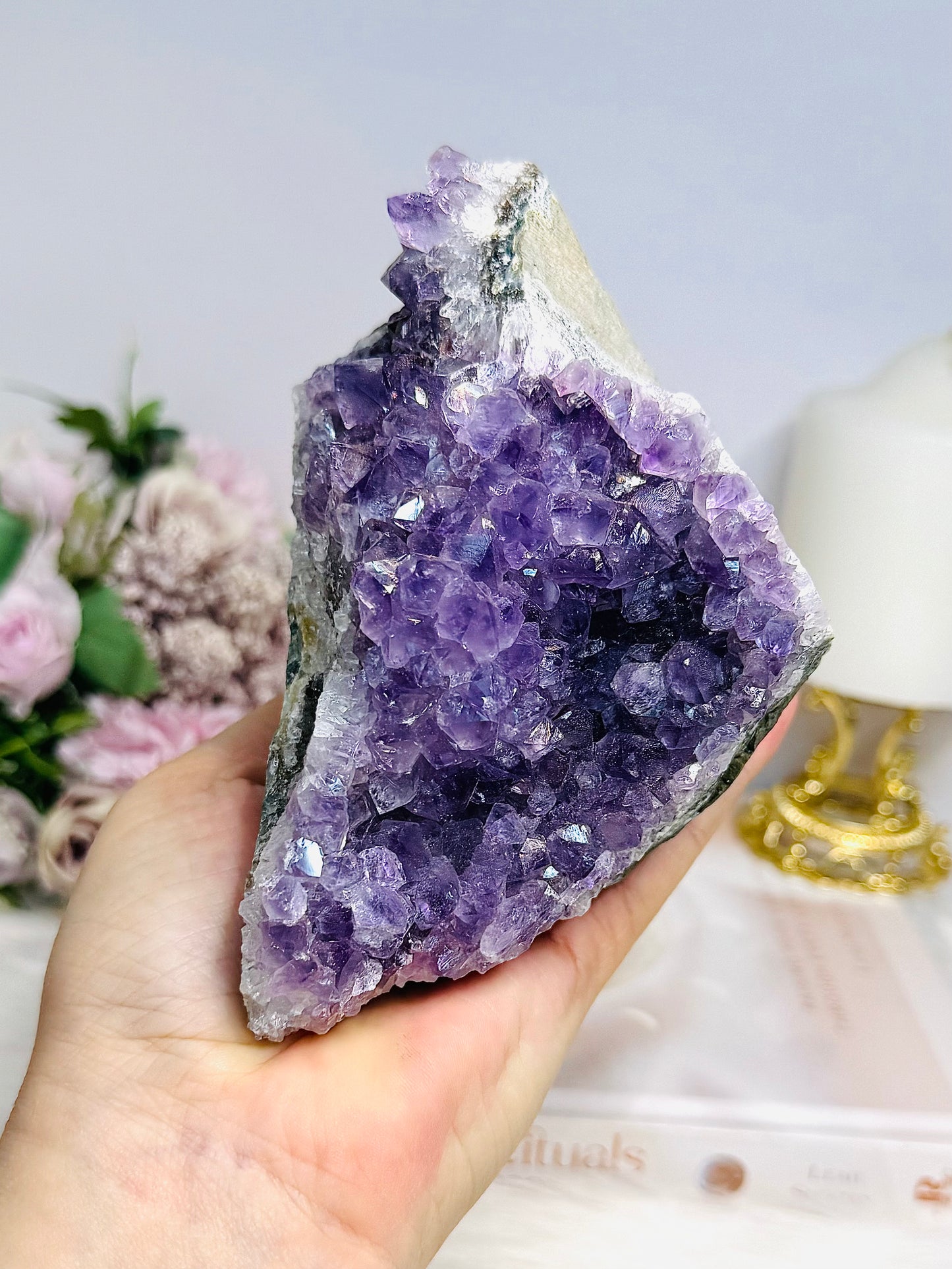 Natural Amethyst Base Cut Cluster 13cm 940g