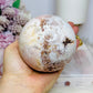 Large Pink Amethyst Druzy Sphere on Stand 816cm