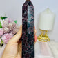 Large Natural Garnet In Astrophyllite Tower 19cm