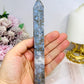Blue Moss Agate Druzy Tower 16cm