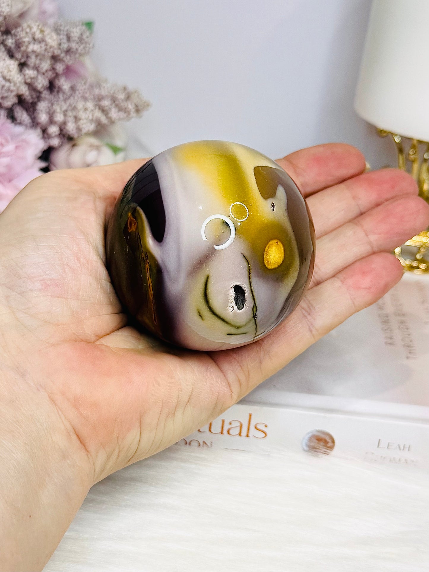 Mookaite Jasper Sphere on Stand 297g