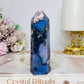 High Grade Blue Flower Agate Druzy Tower 11cm