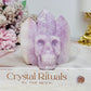 Kunzite Carved Indian Skull 8cm 227g