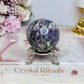 Pink Tourmaline in Matrix Sphere on Stand 222g