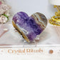Crazy Lace Amethyst Heart on Stand 7.5cm