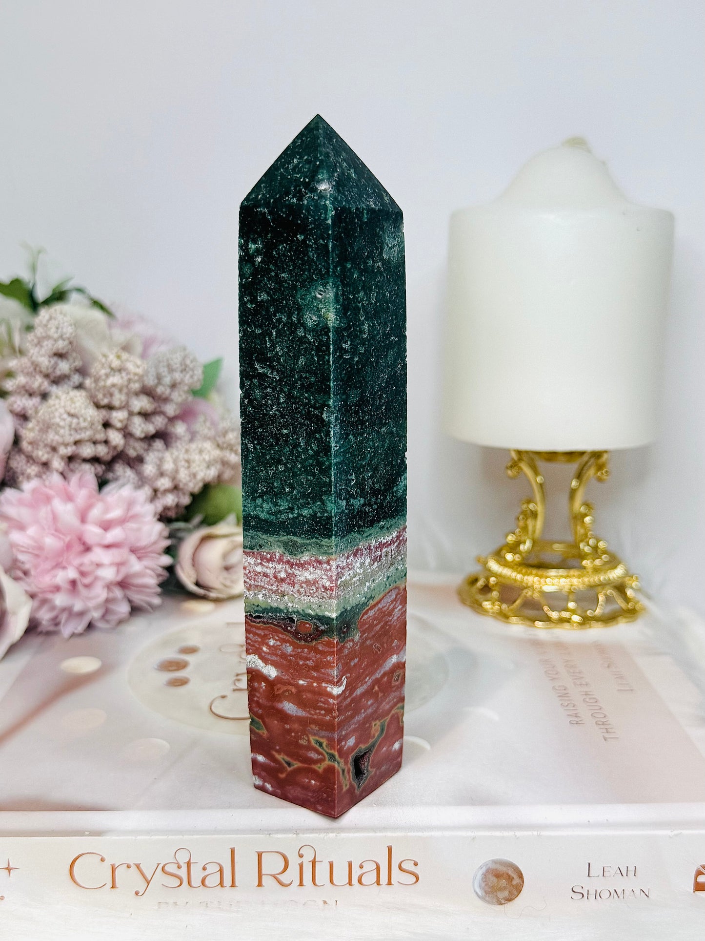 Ocean Jasper Druzy Tower 15.5cm