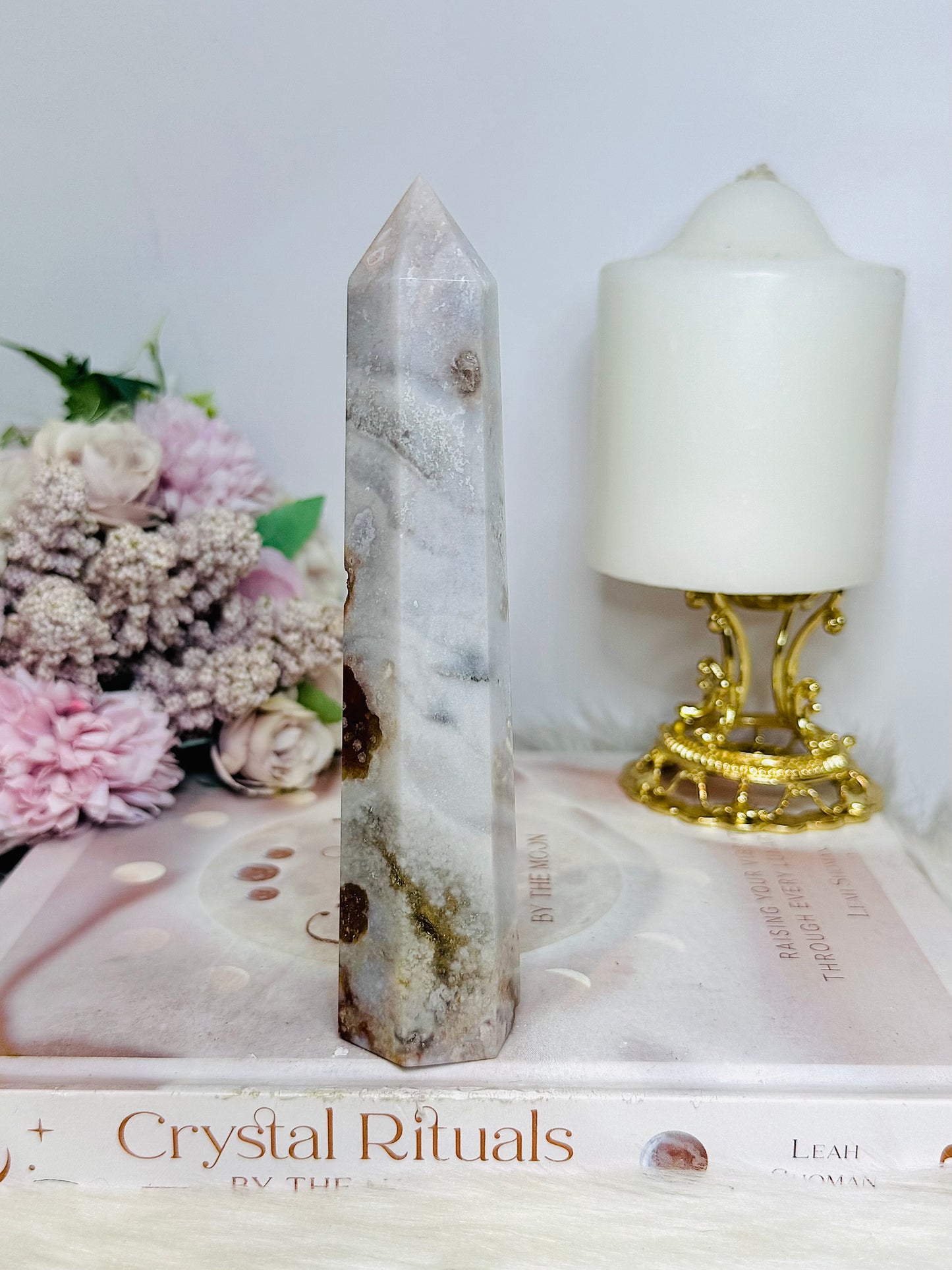 Tall Agate Tower 15cm