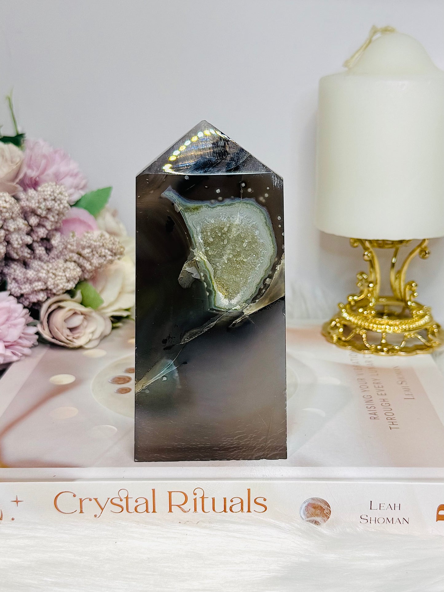 Druzy Agate Tower 12.5cm 263g