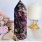 Absolutely Incredible Large Chunky 17cm Natural Druzy Purple Root Fluorite Tower