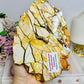 Large Natural Brecciated Mookaite Jasper Slab on Stand 16.5cm 459g