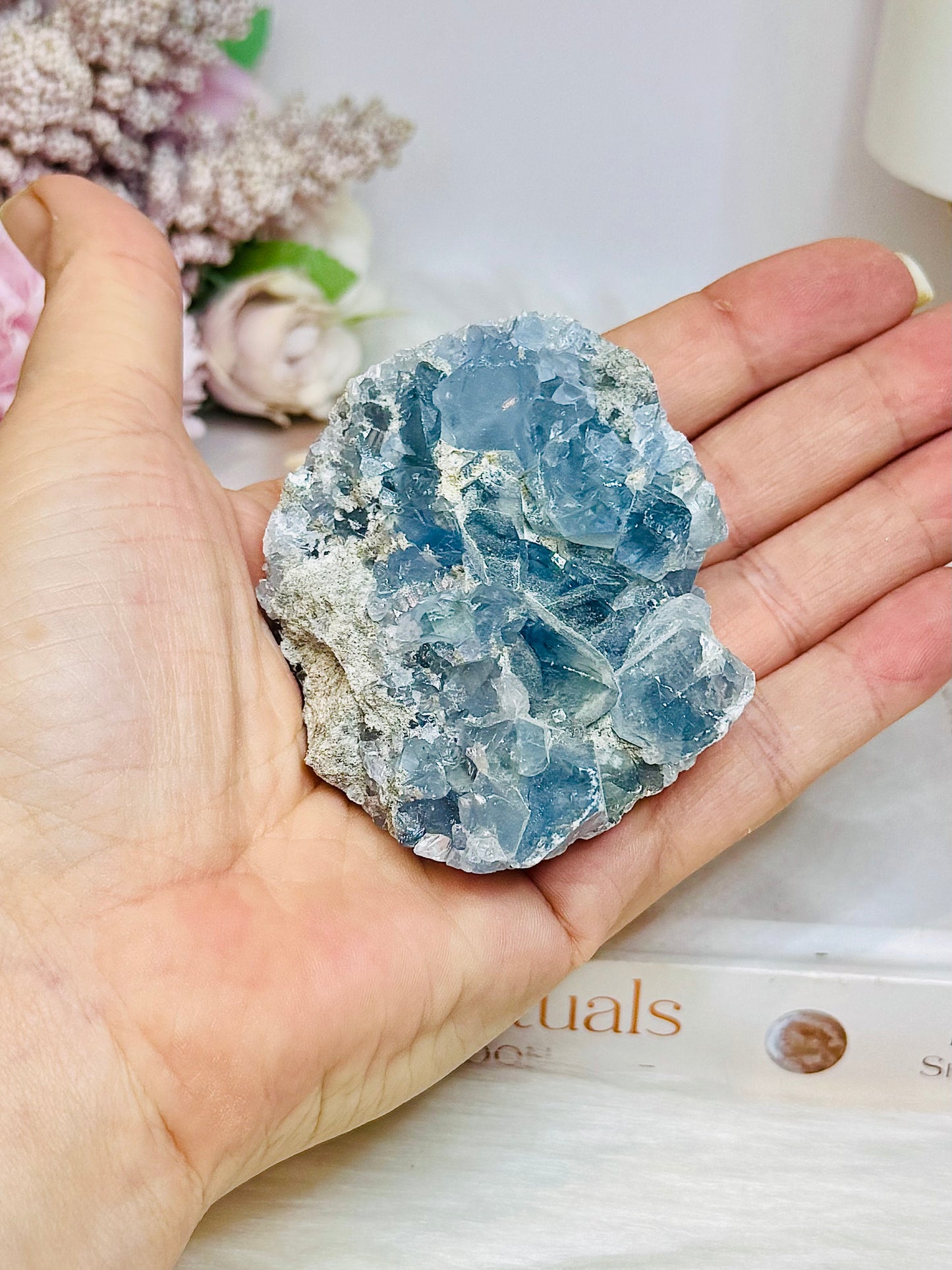 Blue Celestite Natural Cluster 194g